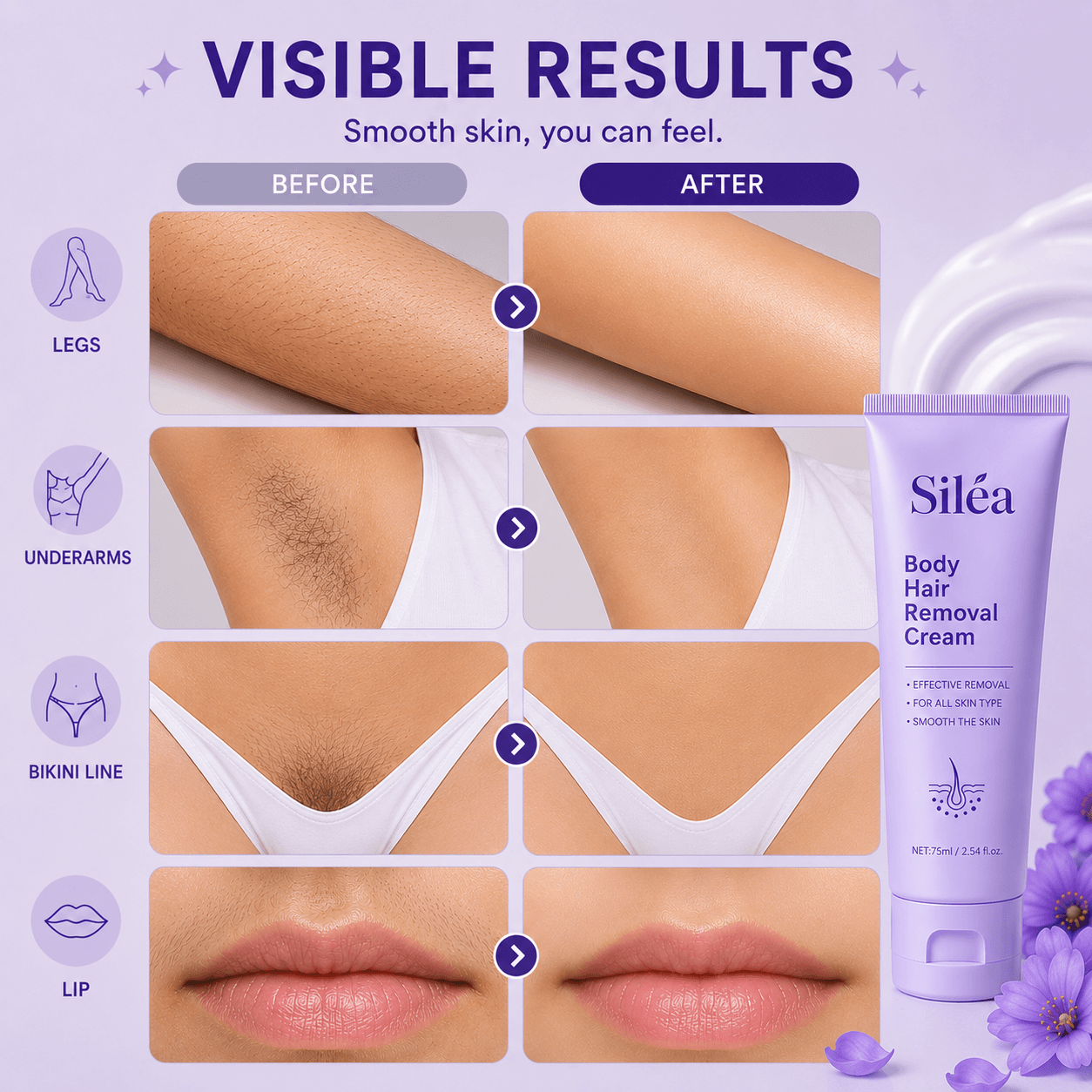 Hair removal cream